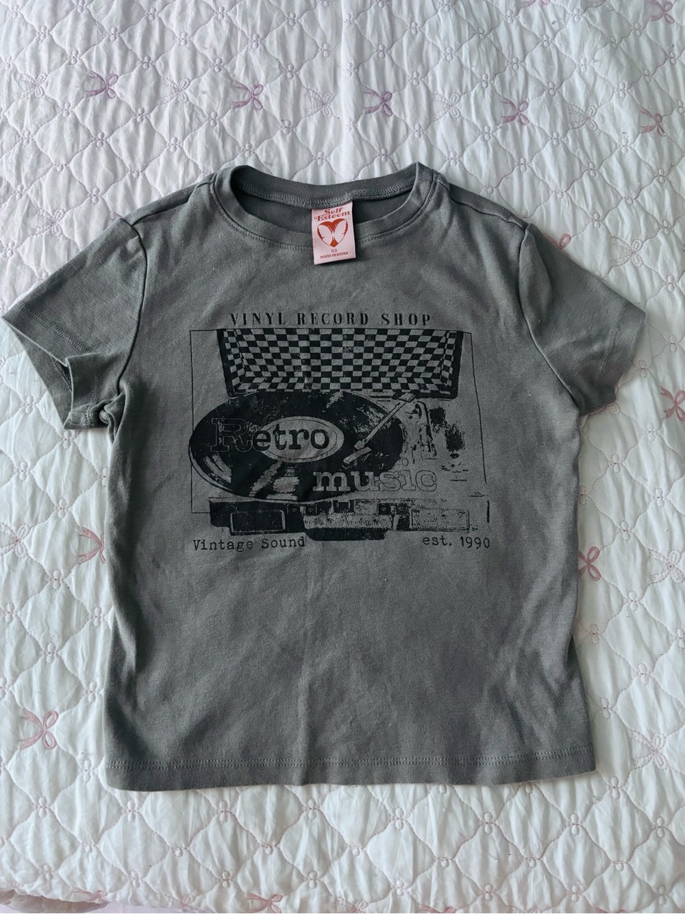 Self Esteem Gray Retro Music Graphic Tee
